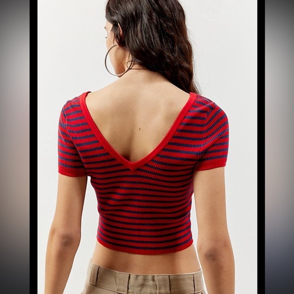 NWOT BDG Urban Outfitters Harley Lace Up Sweater Top - Picture 2 of 4